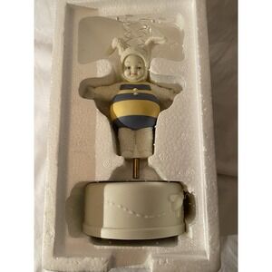Department 56 Snowbunnies Be My Baby Bunny Bee Revolving Musical Figurine 2001